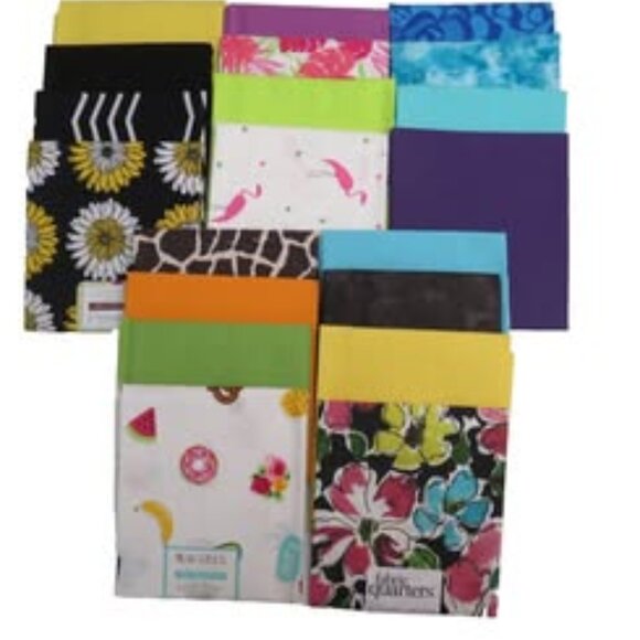 20 Fat Quarters Brights Mod Floral, Blender, Yellow, Cotton Quilt Fabric #2901 - Picture 1 of 1